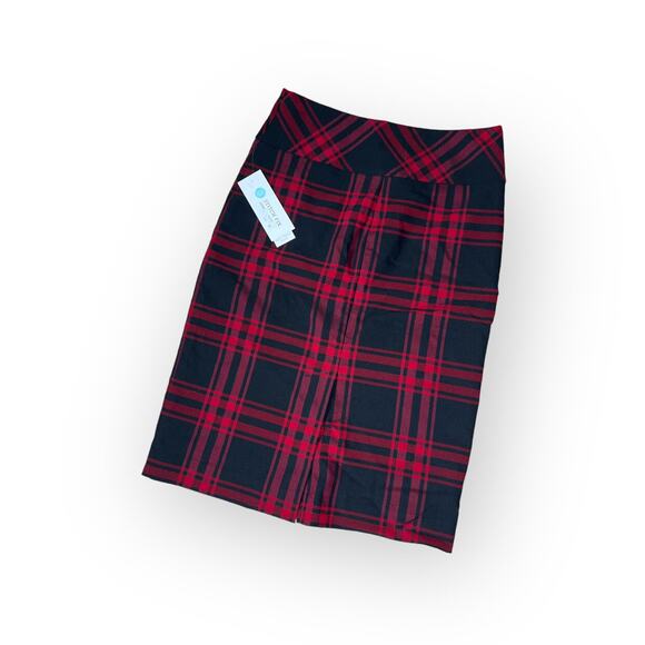Stitch Fix Margaret M Red And Black Pencil Skirt - Picture 2 of 11